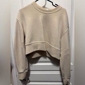 Wildfox Beige Cropped Sweatshirt Lululemon